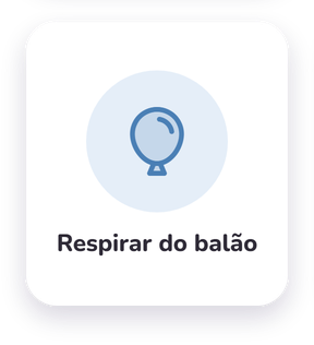 Cartão da calma: respirar do balão